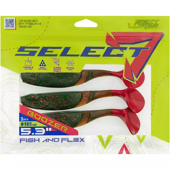 Силікон Select Boozer SE 5.3" #185 (3 шт / уп), фото , изображение 2